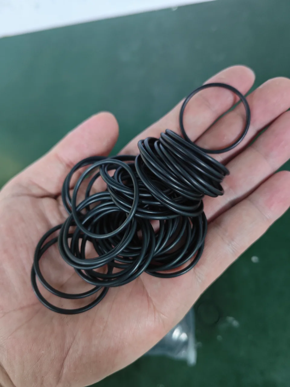 Black O-rings before PTFE coating