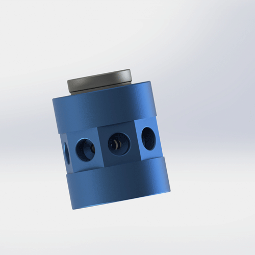 BP-1P-0006 1-in-6-out 4mm orifice G1/8 threaded rotary joint AL6061